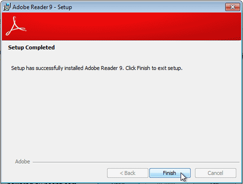 Windows 7 > Installer acrobat reader 9.0