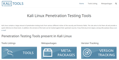 Sites web de Kali Linux