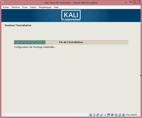 Fin d’installation