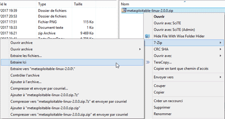 Téléchargement de Metasploitable