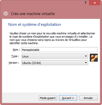 Nom et système d’exploitation