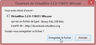 Téléchargement de VirtualBox