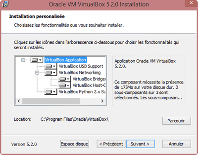 Installation de VirtualBox