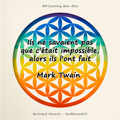 Ils ne savaient pas que c'était impossible, alors ils l'ont fait — Mark Twain