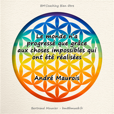 Le monde n'a progressé que grâce aux choses impossibles qui ont été réalisées — André Maurois