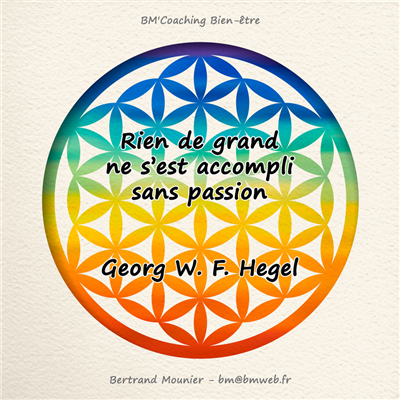 Rien de grand ne s'est accompli sans passion — Georg W. F. Hegel
